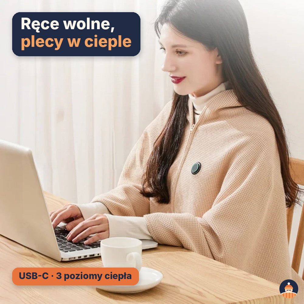 Kocobluza grzewcza USB – elektryczny koc, który zapinasz jak bluzę