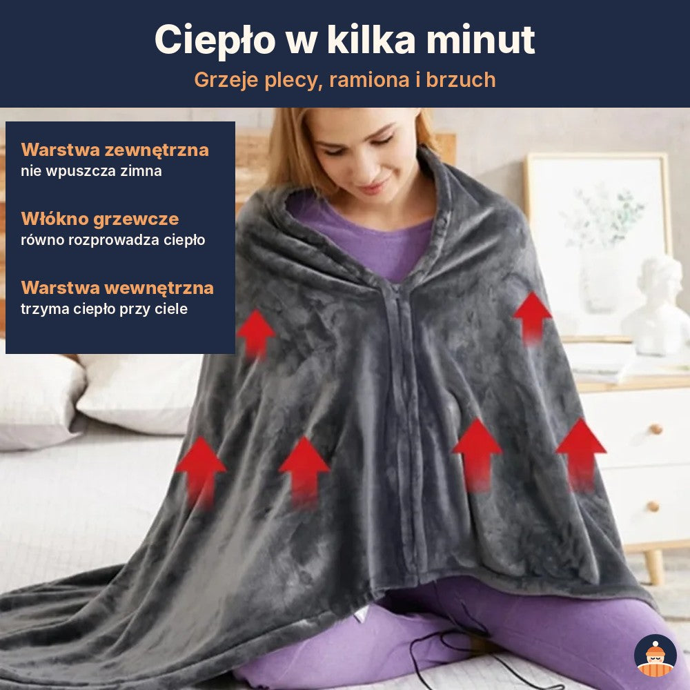 Kocobluza grzewcza USB – elektryczny koc, który zapinasz jak bluzę