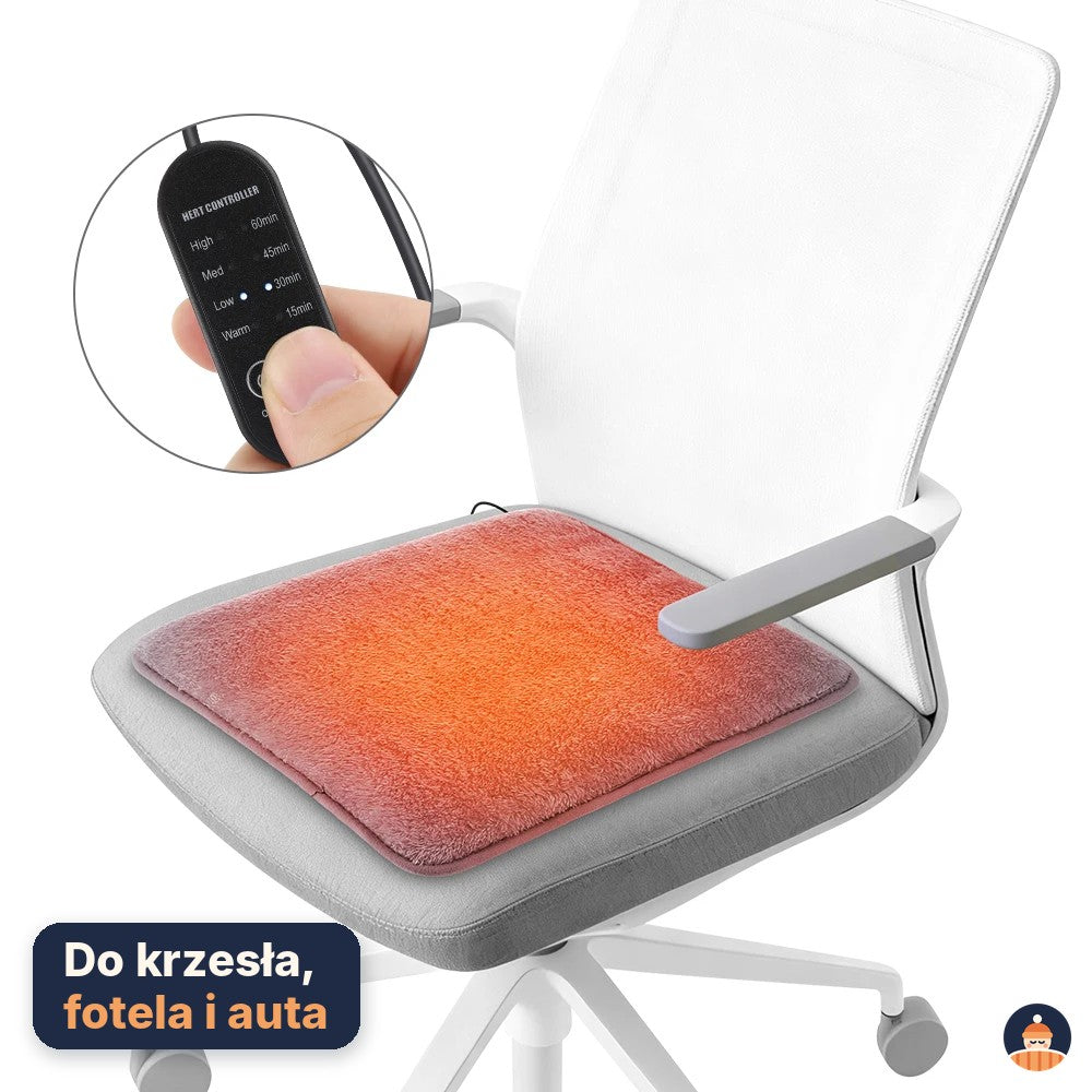 Podgrzewana nakładka na krzesło i fotel USB – 4 poziomy ciepła