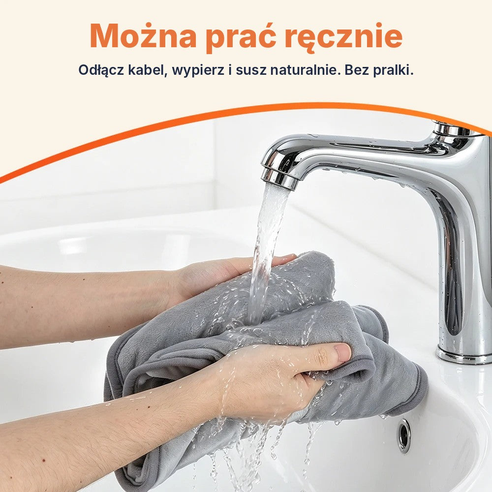 Pelerynka grzewcza na kark i ramiona – USB, 3 strefy i 3 poziomy ciepła