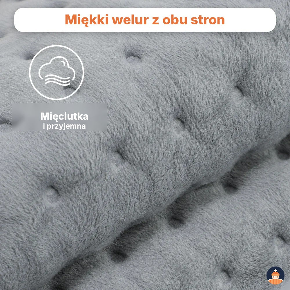 Poduszka elektryczna na plecy i kark 30×60 cm – 9 poziomów ciepła, timer